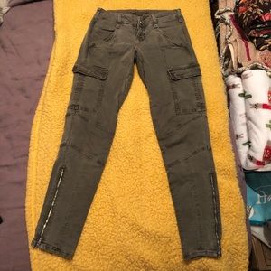 J Brand Cargo Zipper Skinny Army Pants